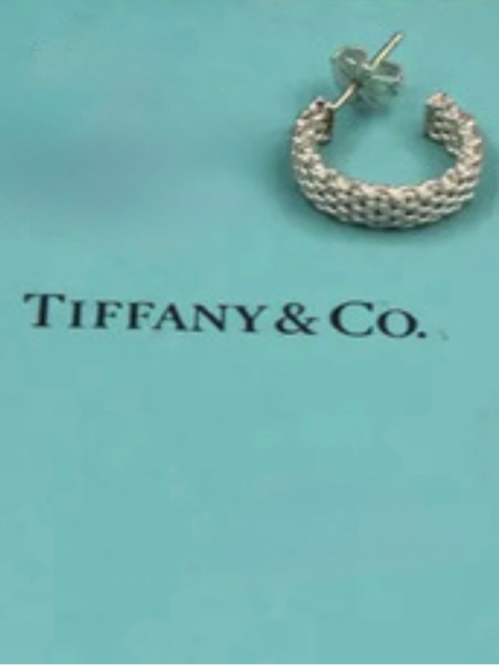 Tiffany & Co. Silver Braided Hoop Earring